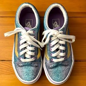 Kids Ombré Glitter Old School Vans